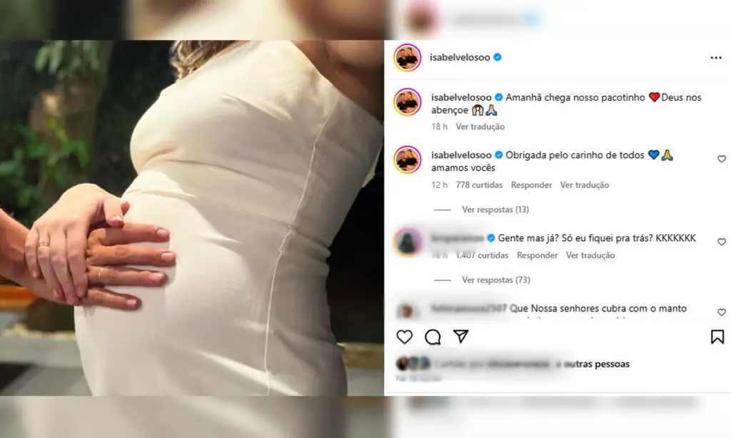 Grávida e tratando câncer, Isabel Veloso anuncia que o filho vai nascer no final da tarde deste domingo 2 byhthh
