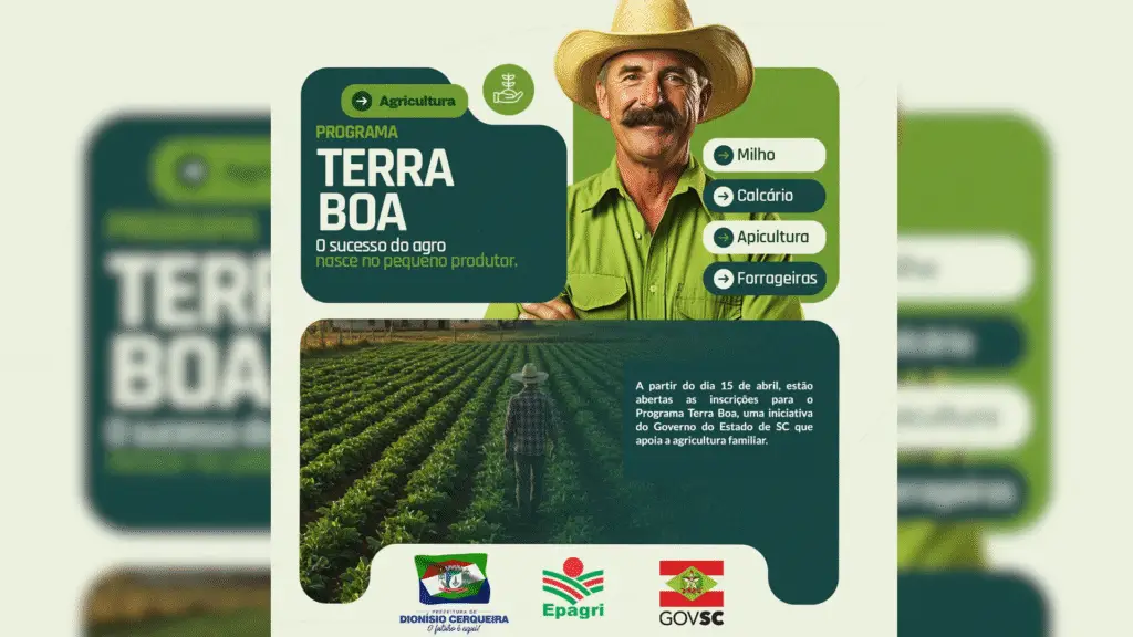 Inscrições abertas para o Programa Terra Boa com subsídio de calcário 2 Produtores rurais já podem se inscrever no programa que apoia a agricultura familiar com até 30 toneladas por família
