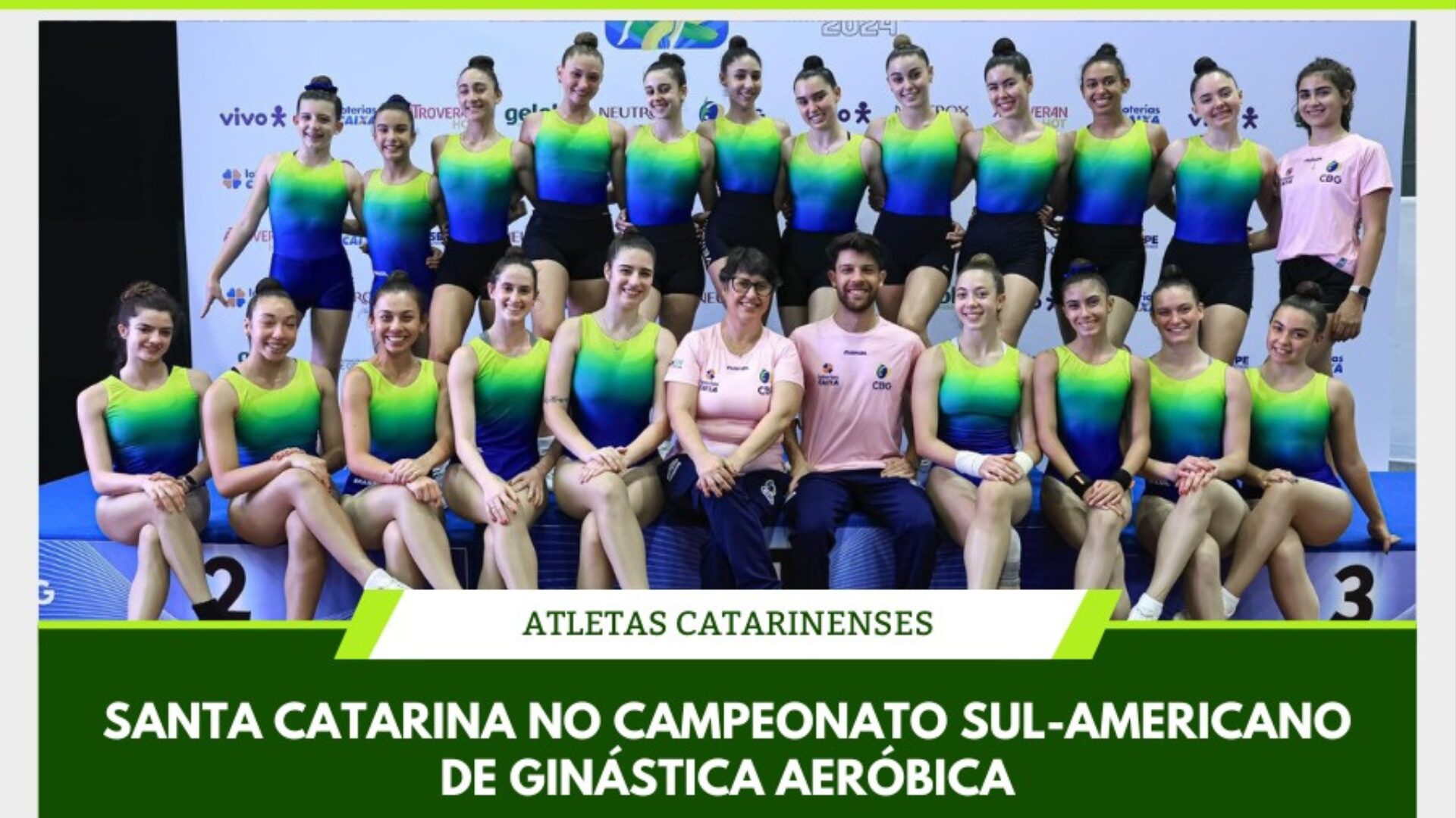 Atletas catarinenses representam o Brasil no sul-americano de ginástica aeróbica