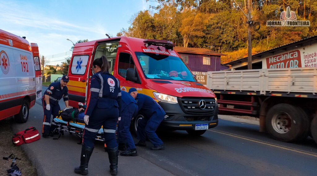 O acidente ocorreu na rodovia BR 163, na Serra do BNH, na manhã desta quarta-feira