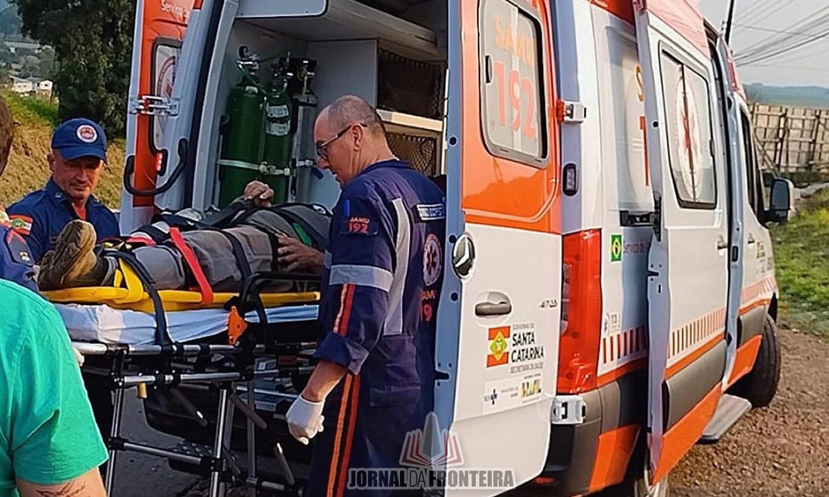 Motociclista fica ferido em acidente na BR 163, em Barracão