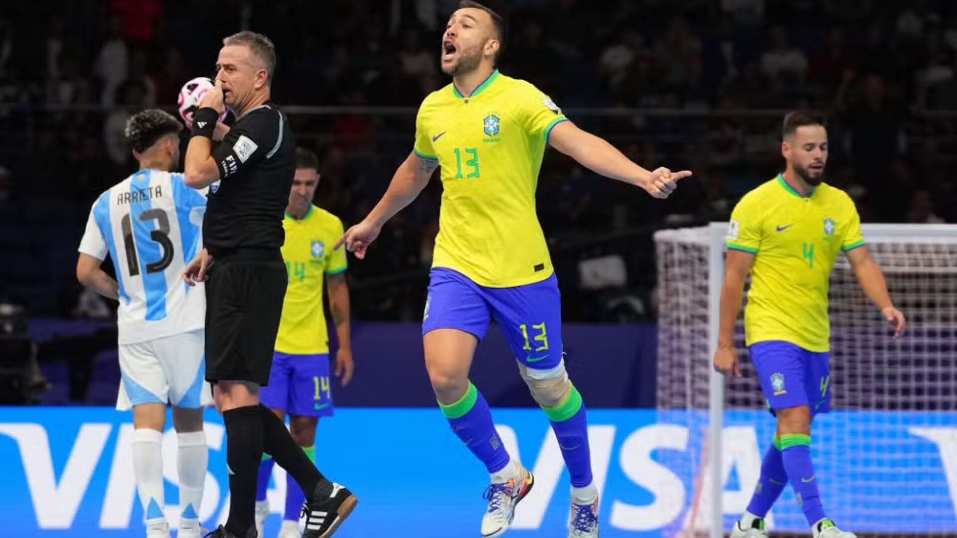 Brasil vence Argentina e conquista o hexacampeonato de futsal