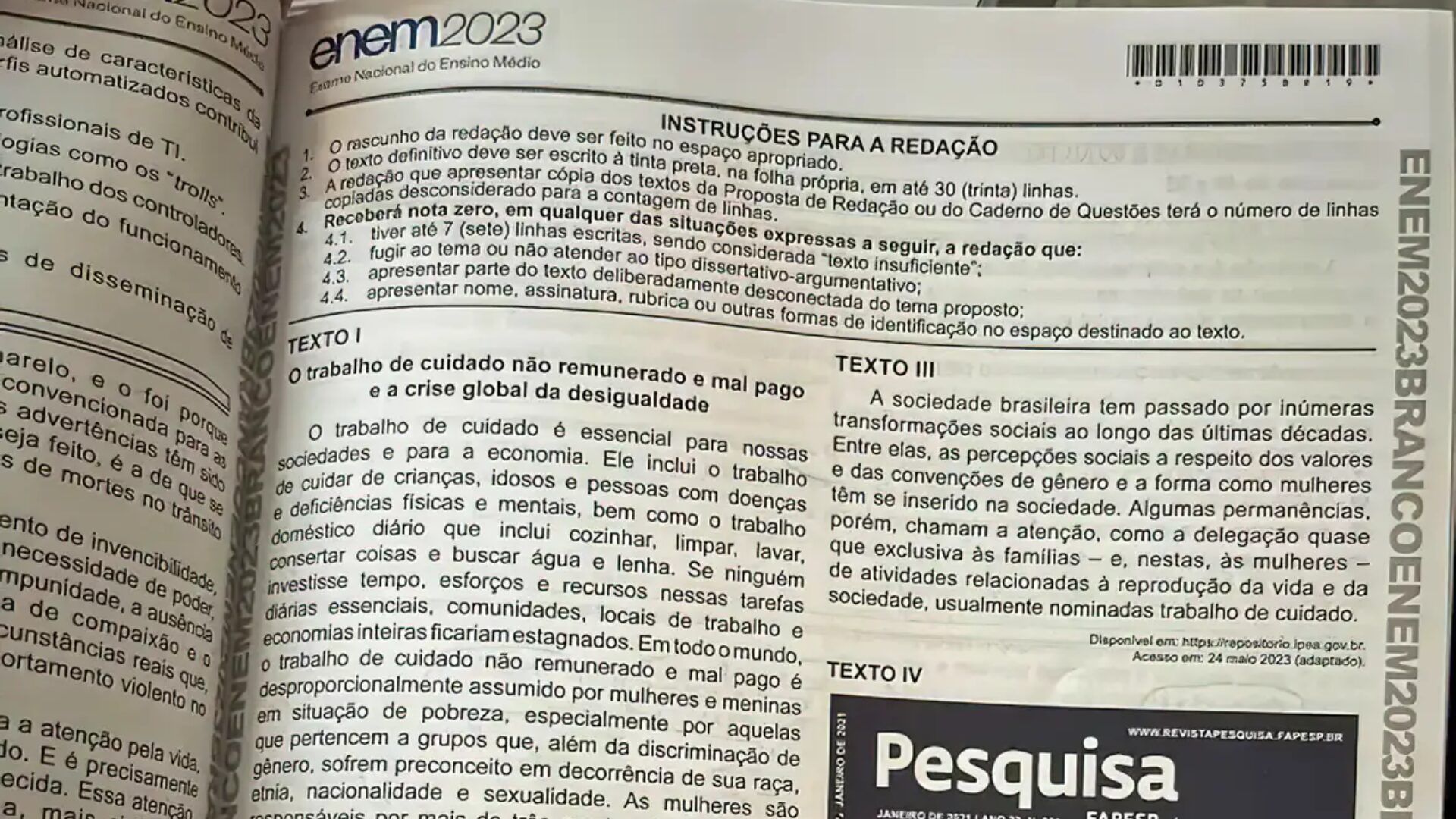 Guia oficial do Enem 2024 traz dicas e critérios para garantir uma redação nota mil