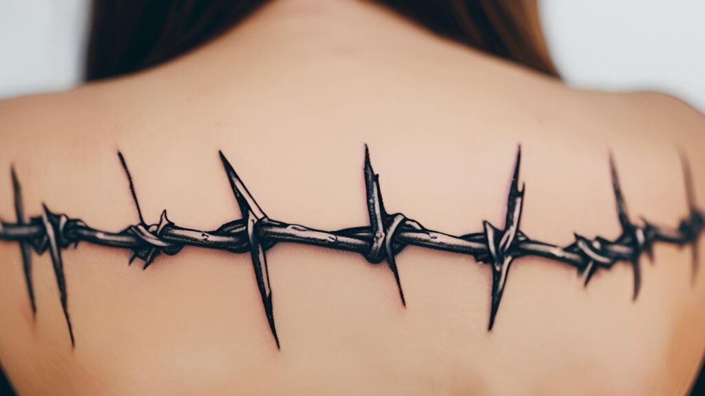 O Significado das Tatuagens no Crime: O Que Representam Carpa, Palhaço e Jesus? 6 arame farpado