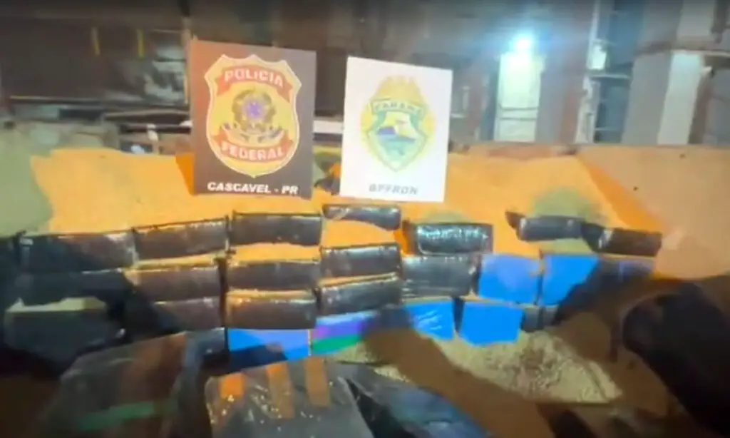Apreensão ocorreu na sexta-feira, em Cascavel, no oeste do Paraná. Maconha estava oculta em meio a uma carga de soja