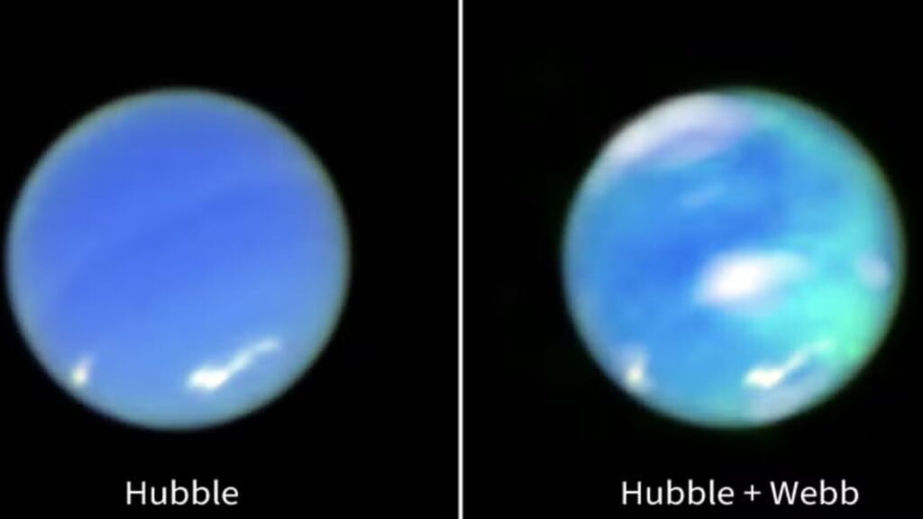 NASA fotografa auroras em Netuno pela primeira vez 2 NASA fotografa auroras em Netuno pela primeira vez