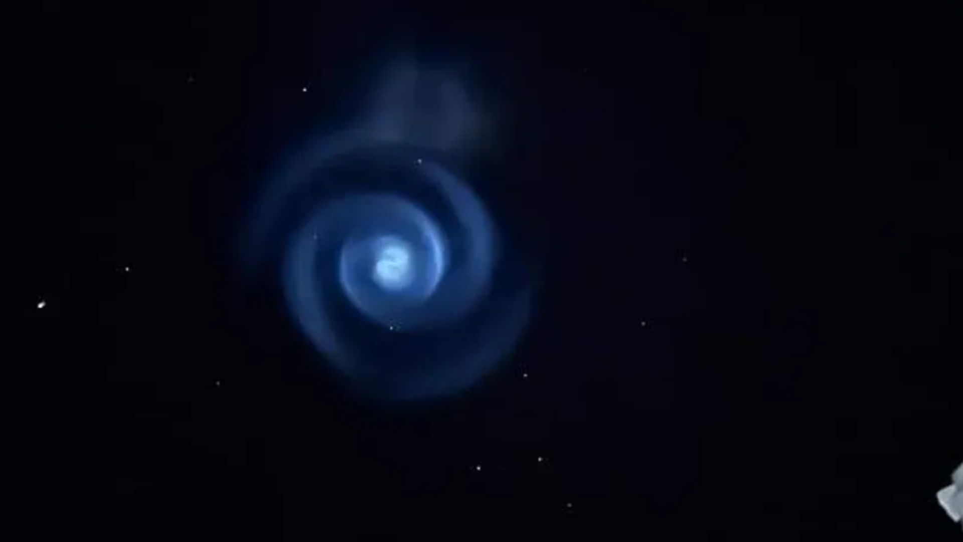 Espiral de luz na Europa