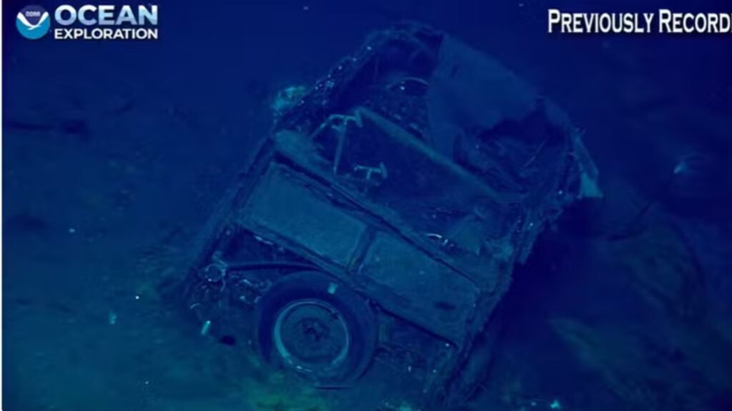 Carro é achado intacto em navio da 2ª Guerra no Pacífico