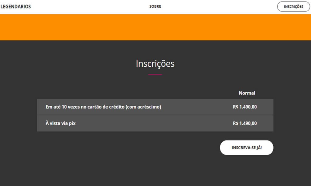 O Legendários oferece experiências que vão desde R$ 1.490,00 as mais simples, até mais de R$ 81 mil para os eventos mais exclusivos