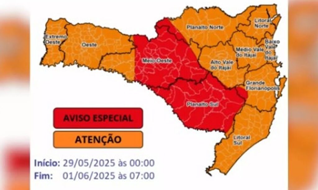 Temperaturas devem cair bruscamente e em algumas regiões podem ficar abaixo de zero após a passagem de uma frente fria e a chegada de uma massa de ar seco e frio 
