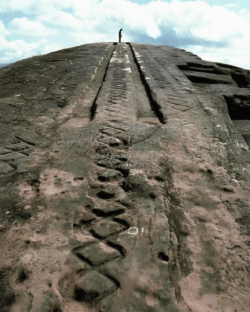 Uma misteriosa arte rupestre gigante criada por ancestrais em uma montanha 2 arte