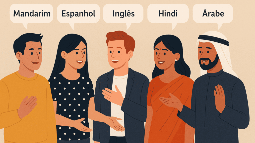 As 5 línguas mais faladas do mundo 2 línguas