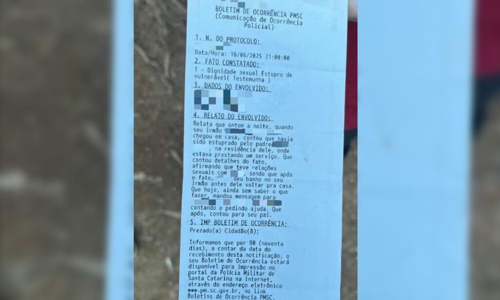 Padre é afastado por suspeita de abuso contra menino de 13 anos 3 A vítima seria um adolescente de 13 anos, que convivia quase diariamente com o padre suspeito de abuso sexual