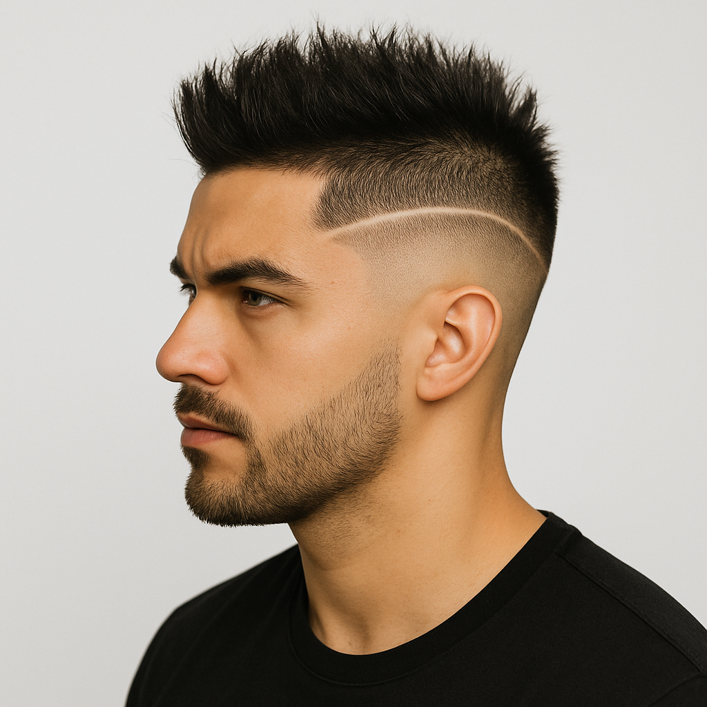 Corte Moicano: modelos modernos que estão dominando o visual masculino 5 moicano com risco