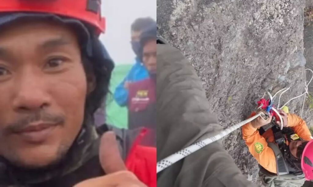 Alpinista voluntário resgatou corpo Juliana Marins no Monte Rinjani 3 O alpinista indonésio Agam passou a madrugada segurando o corpo Juliana Marins em penhasco íngreme, enfrentando frio e perigo, e recusou ajuda financeira