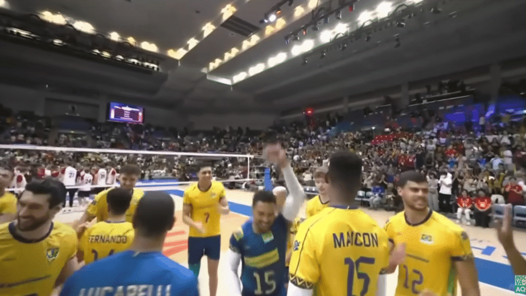 Brasil vence a Alemanha por 3 sets a 1 e encerra a fase preliminar da Liga das Nações na liderança, com 11 vitórias em 12 jogos.