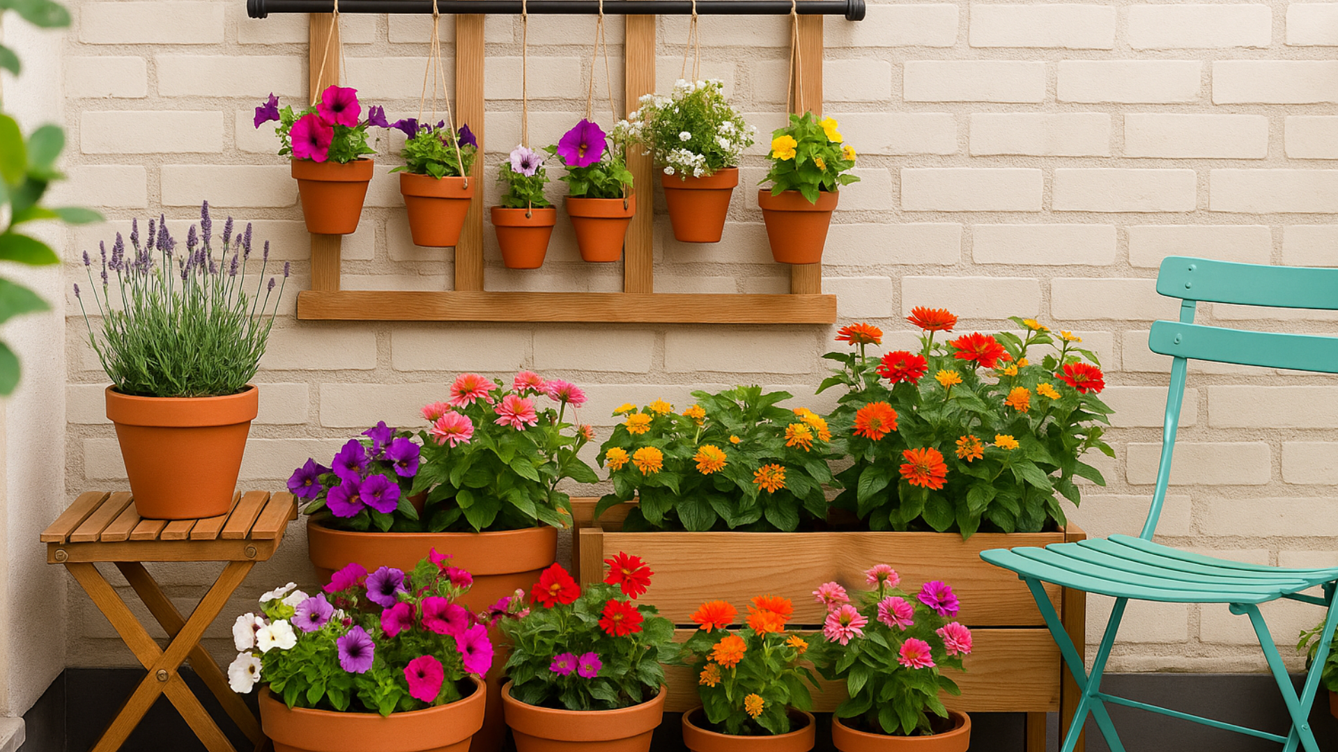Como montar um jardim de flores em pequenos espaços