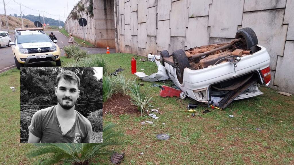 Jovem morre após carro cair de viaduto em Francisco Beltrão 2 6y4h7