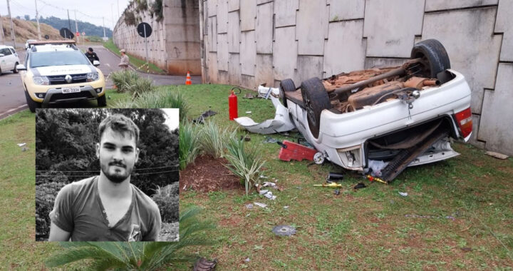 Jovem morre após carro cair de viaduto em Francisco Beltrão 15 6y4h7