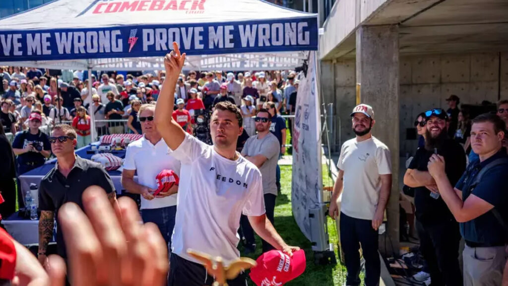 Charlie era aliado do presidente dos Estados Unidos e discursava em universidade quando foi baleado