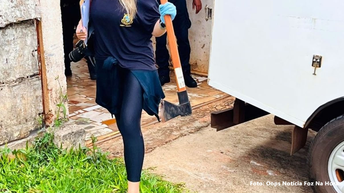 O principal suspeito do crime é o filho da vítima, um homem de 31 anos, que foi preso em flagrante, o machado foi apreendido após ser encontrada no quintal da casa