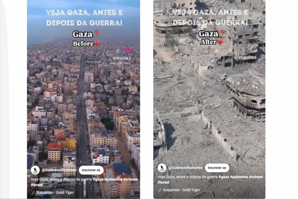 A devastação da guerra: Veja fotos da Faixa de Gaza antes e depois - impressionante 4 faixa de gaza 2