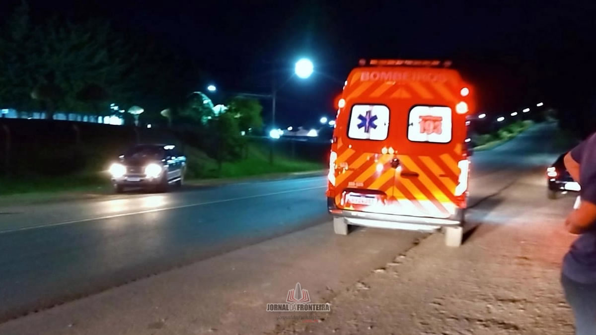 O veículo era ocupado por quatro adultos e uma criança. Segundo o motorista o veículo ficou sem freios