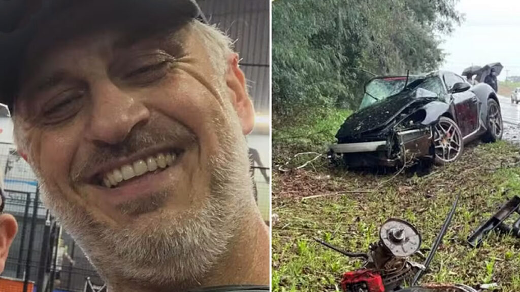 O homem de 45 anos foi identificado como Jonas Stefanello. Ele morreu após perder o controle de um Porsche Cayman e sair da pista na BR-386