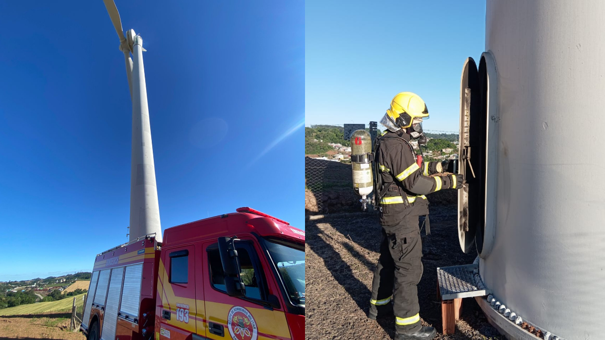 Homem sofre queimaduras de 3° grau em incêndio em torre eólica em São José do Cedro 3 O homem de 42 anos, que trabalhava na manutenção dos equipamentos internos do aerogerador, apresentava queimaduras de 1º, 2º e 3º graus