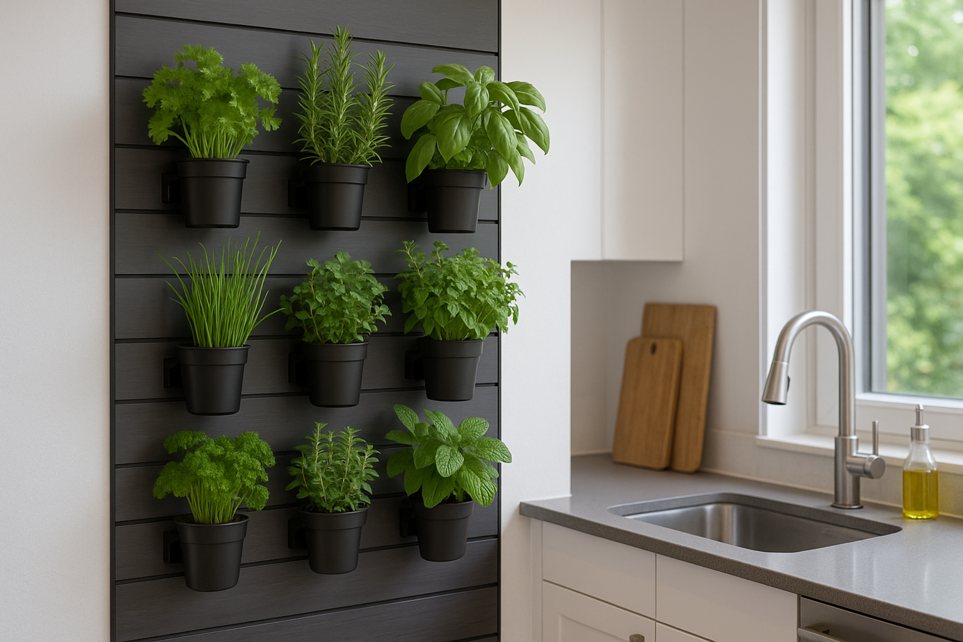 Jardim suspenso de temperos: uma solução prática, aromática e inteligente para cozinhas e varandas 3 Jardim suspenso de temperos: uma solução prática, aromática e inteligente para cozinhas e varandas