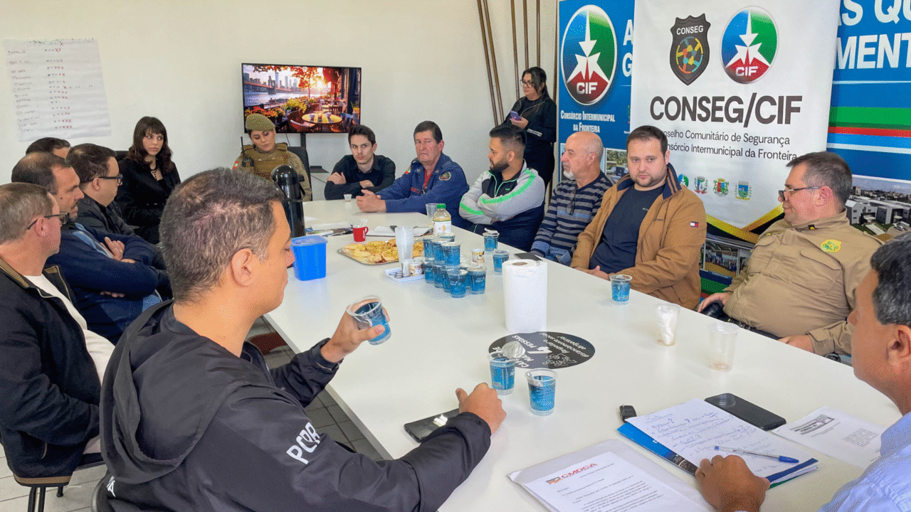 Reunião do CONSEG discute segurança e estratégias na região de fronteira