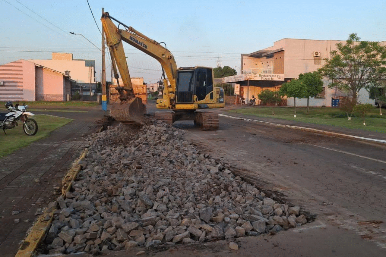 Bom Jesus do Sul inicia obras de recuperação e pavimentação