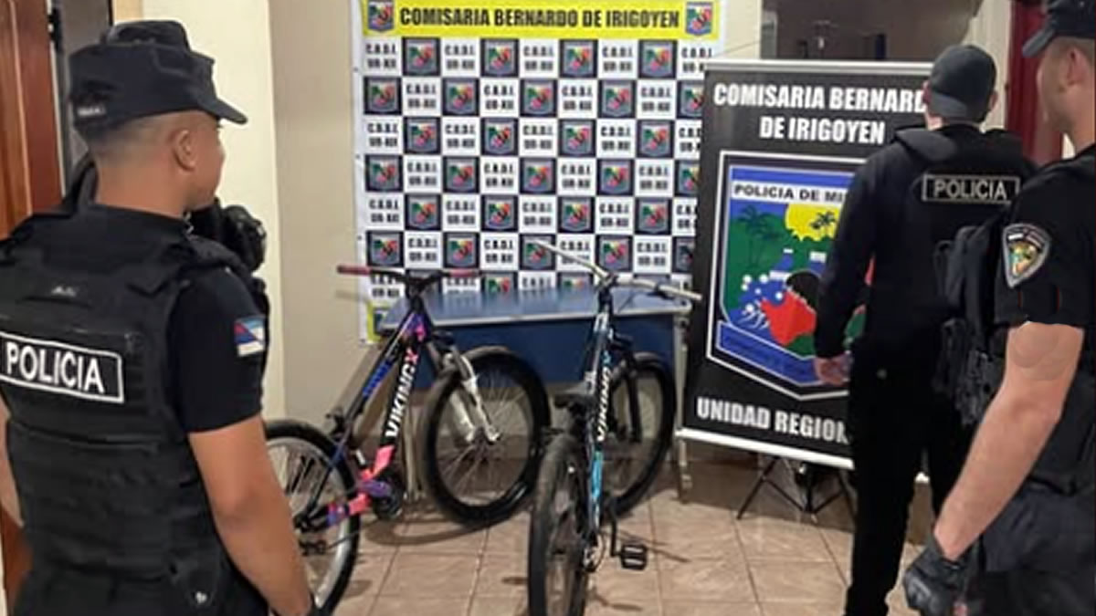Vítima de roubo no Brasil chama a polícia argentina que recupera bicicletas