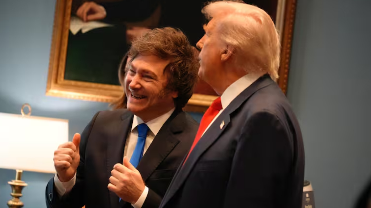 Donald Trump se justificou na noite de domingo, no Air Force One, após confirmar que os Estados Unidos poderiam comprar carne bovina argentina