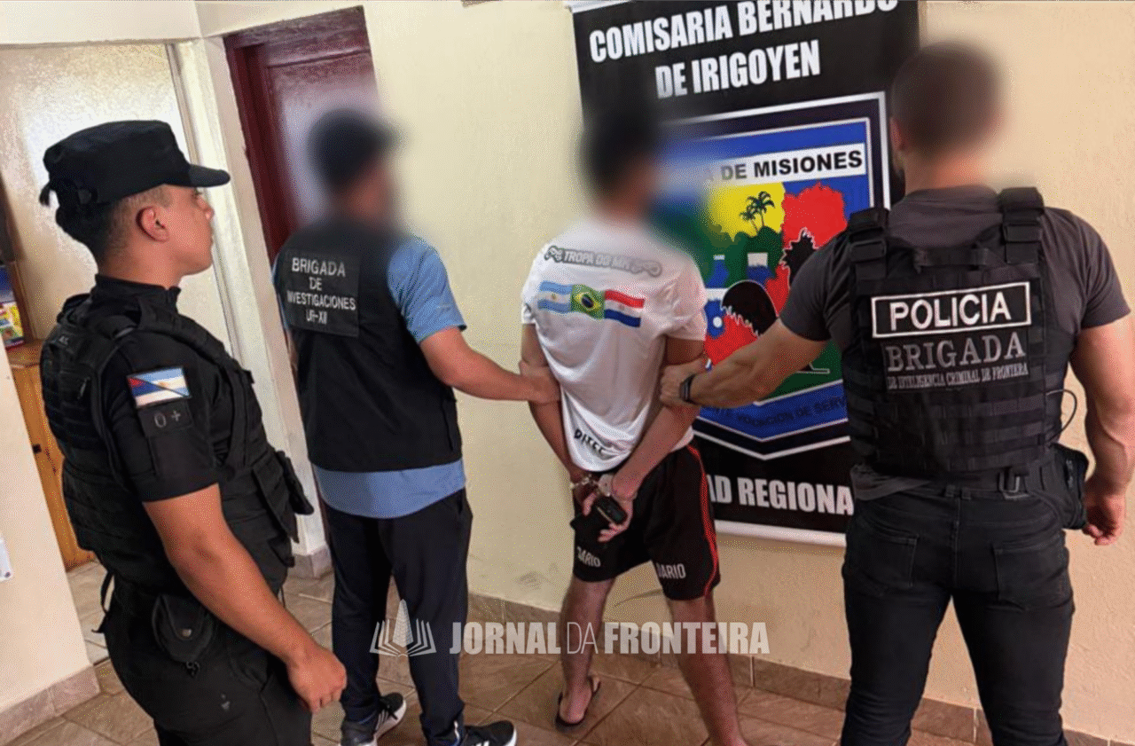 O homem de 21 anos, procurado pela justiça brasileira foi preso nesta quarta-feira, por policiais da UR XII