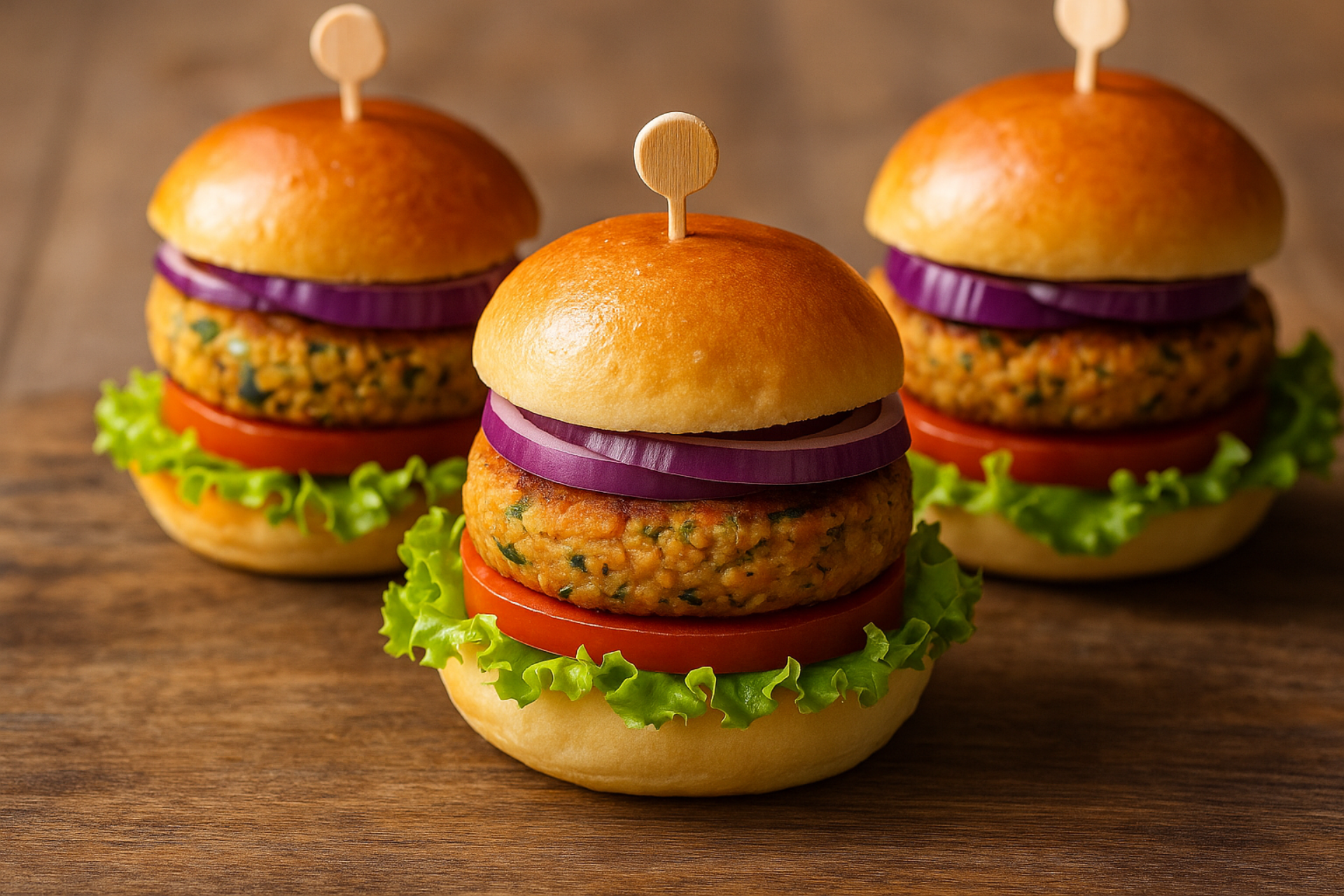 Hambúrguer de grão-de-bico: sabor saudável, proteína vegetal e textura irresistível