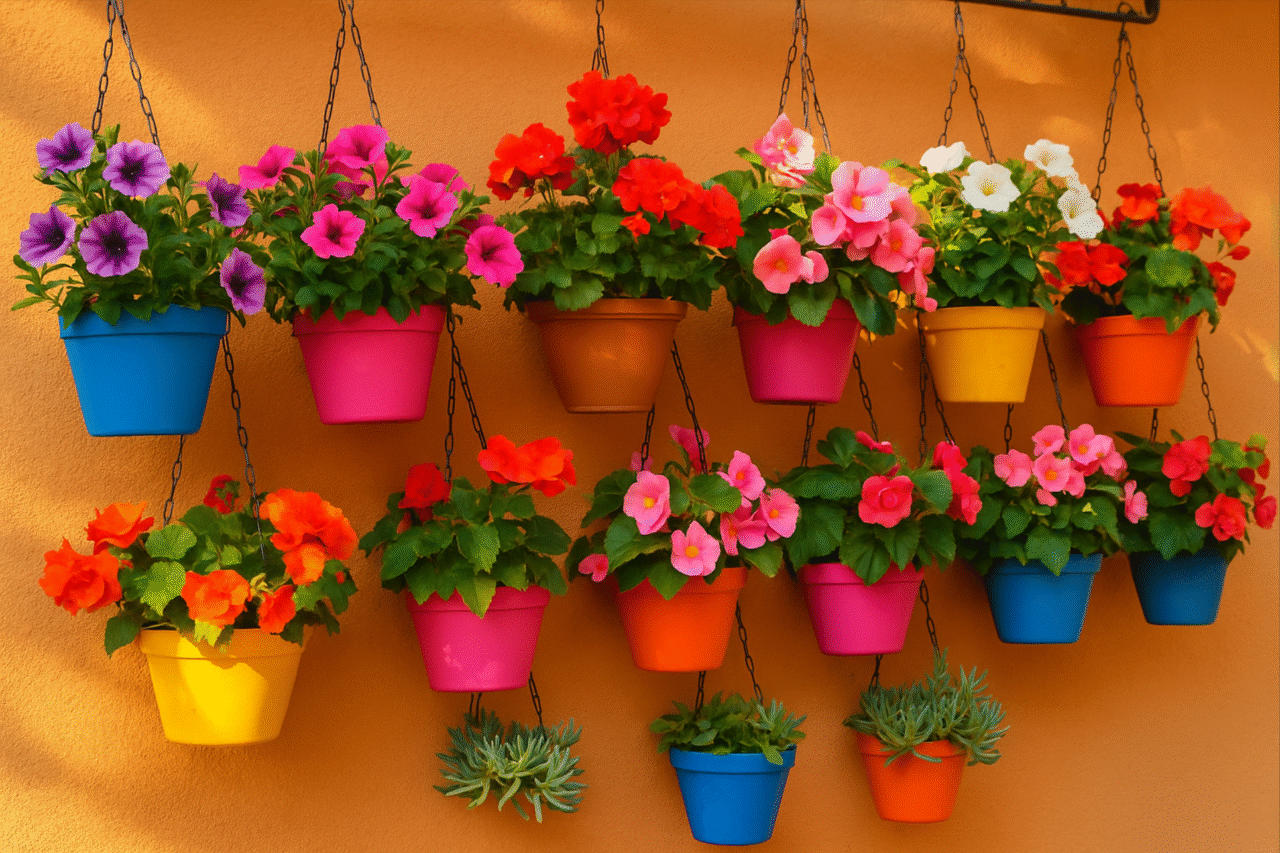 Jardim suspenso de flores: o segredo para transformar qualquer espaço em um refúgio encantado 23 jardim