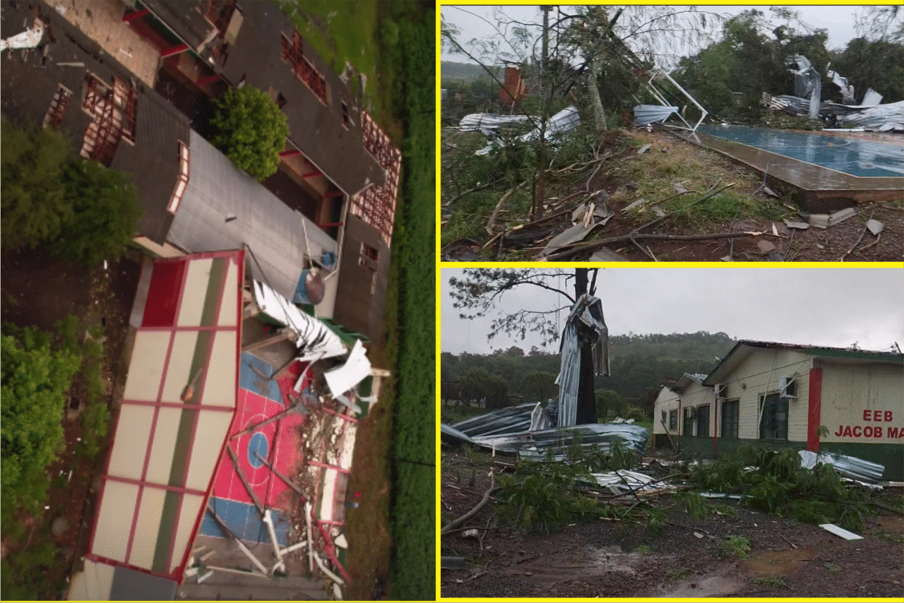Tornado atinge Dionísio Cerqueira, confirma meteorologista 1 tornado