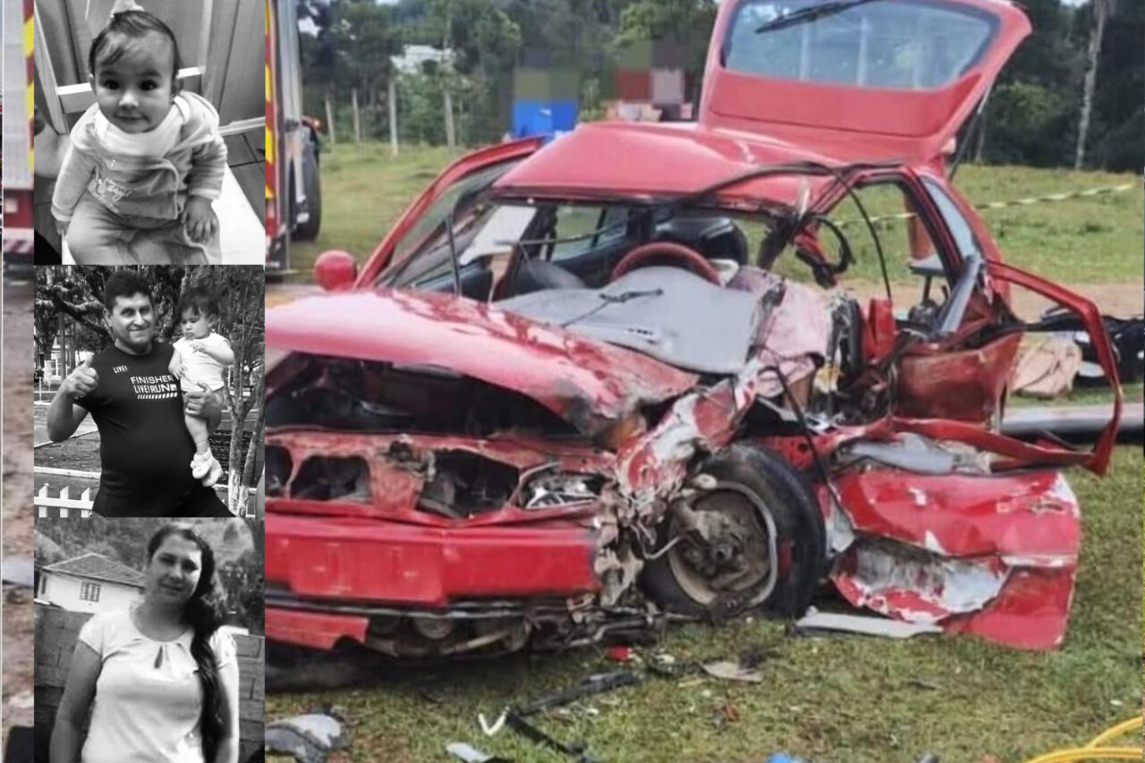 Pai, mãe e bebê morrem em acidente na SC-477 1 ytjnut