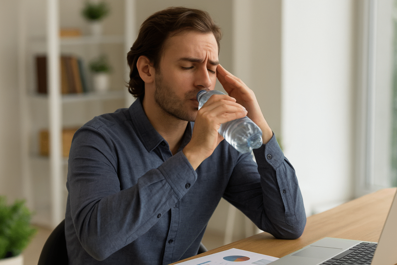Como a desidratação leve afeta o humor e a produtividade: o que a ciência descobriu e ninguém te contou 3 Como a desidratação leve afeta o humor e a produtividade: o que a ciência descobriu e ninguém te contou