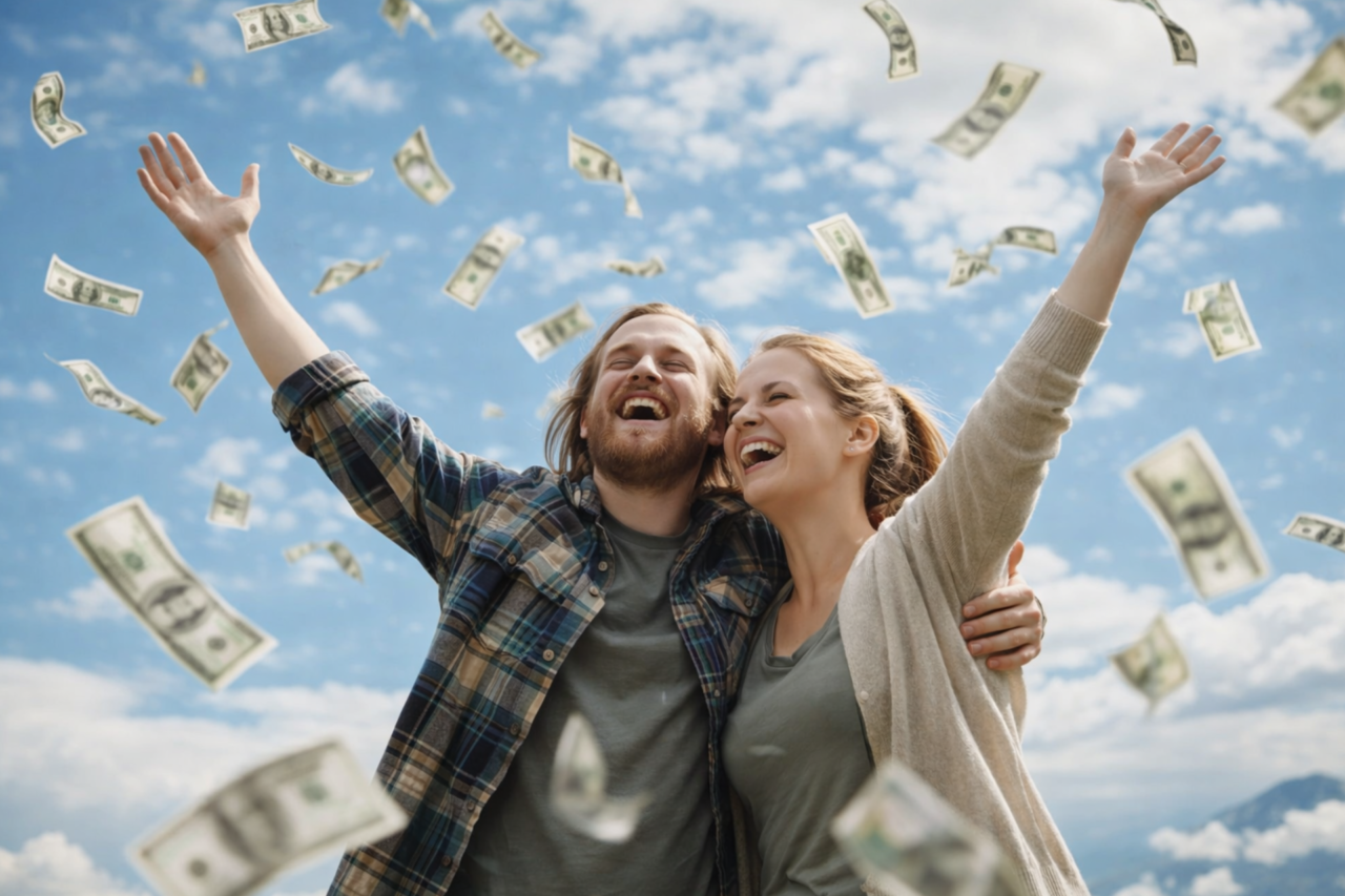 Sorte em dobro: casal conquista prêmio de US$ 1 milhão na loteria pela segunda vez 3 Casal do País de Gales vence a loteria pela segunda vez em sete anos e recebe prêmio equivalente a cerca de R$ 5,5 milhões, mantendo atuação profissional e trabalho voluntário.