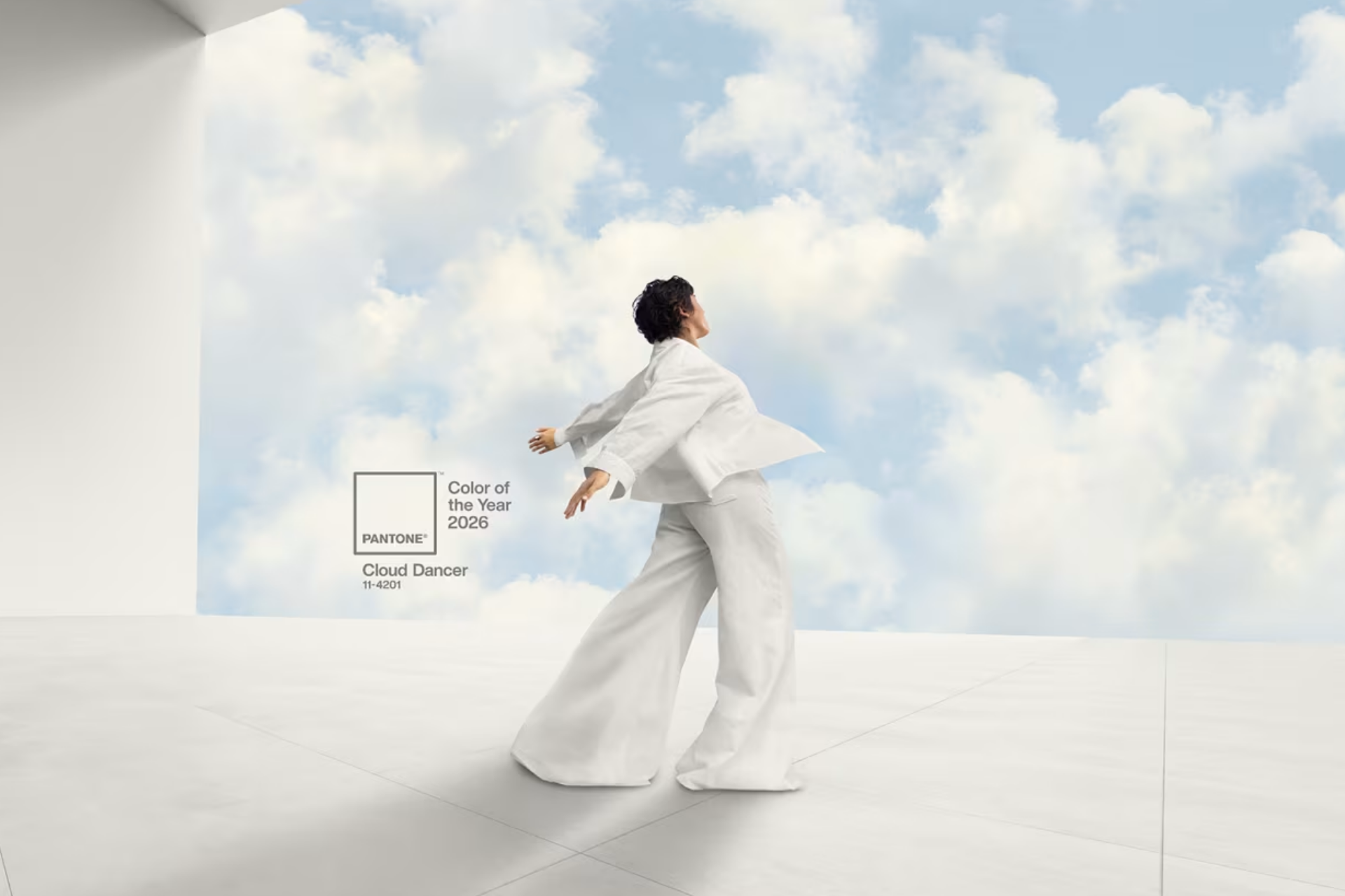 Pantone escolhe “Cloud Dancer” como a cor que redefine calma e elegância em 2026