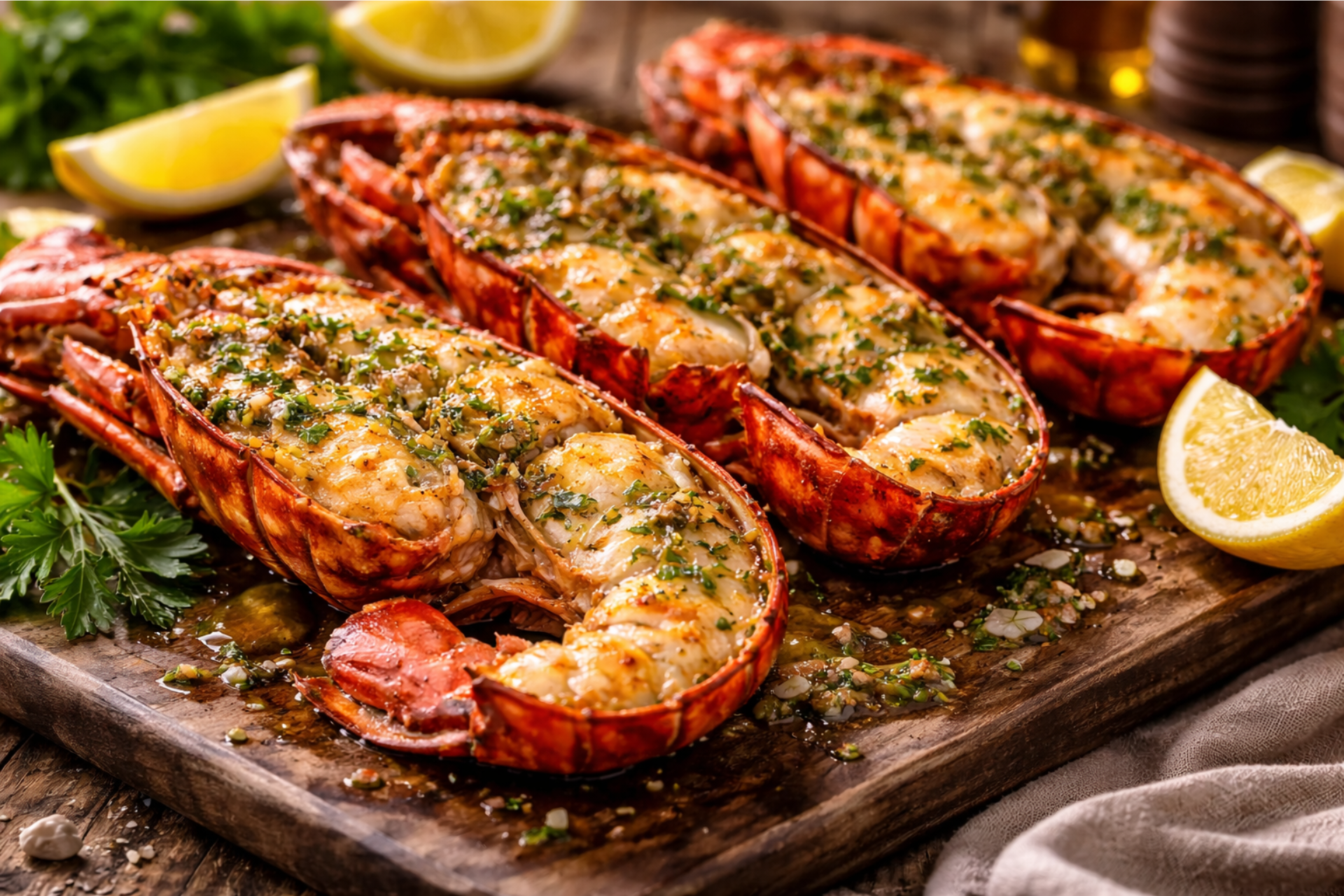 Lagosta grelhada na manteiga de ervas