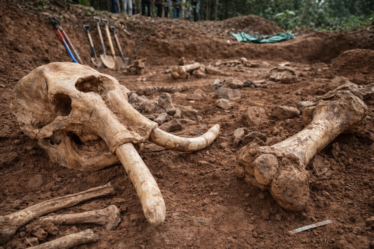 Fósseis de mastodonte e preguiça-gigante com até 40 mil anos são descobertos na Costa Rica 36 fosseis
