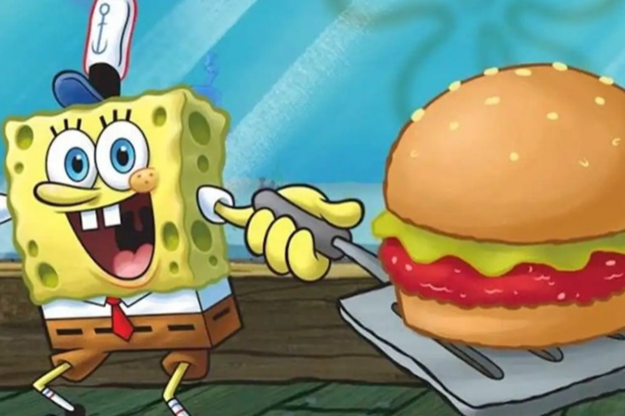 A fórmula secreta do hambúrguer de siri em Bob Esponja