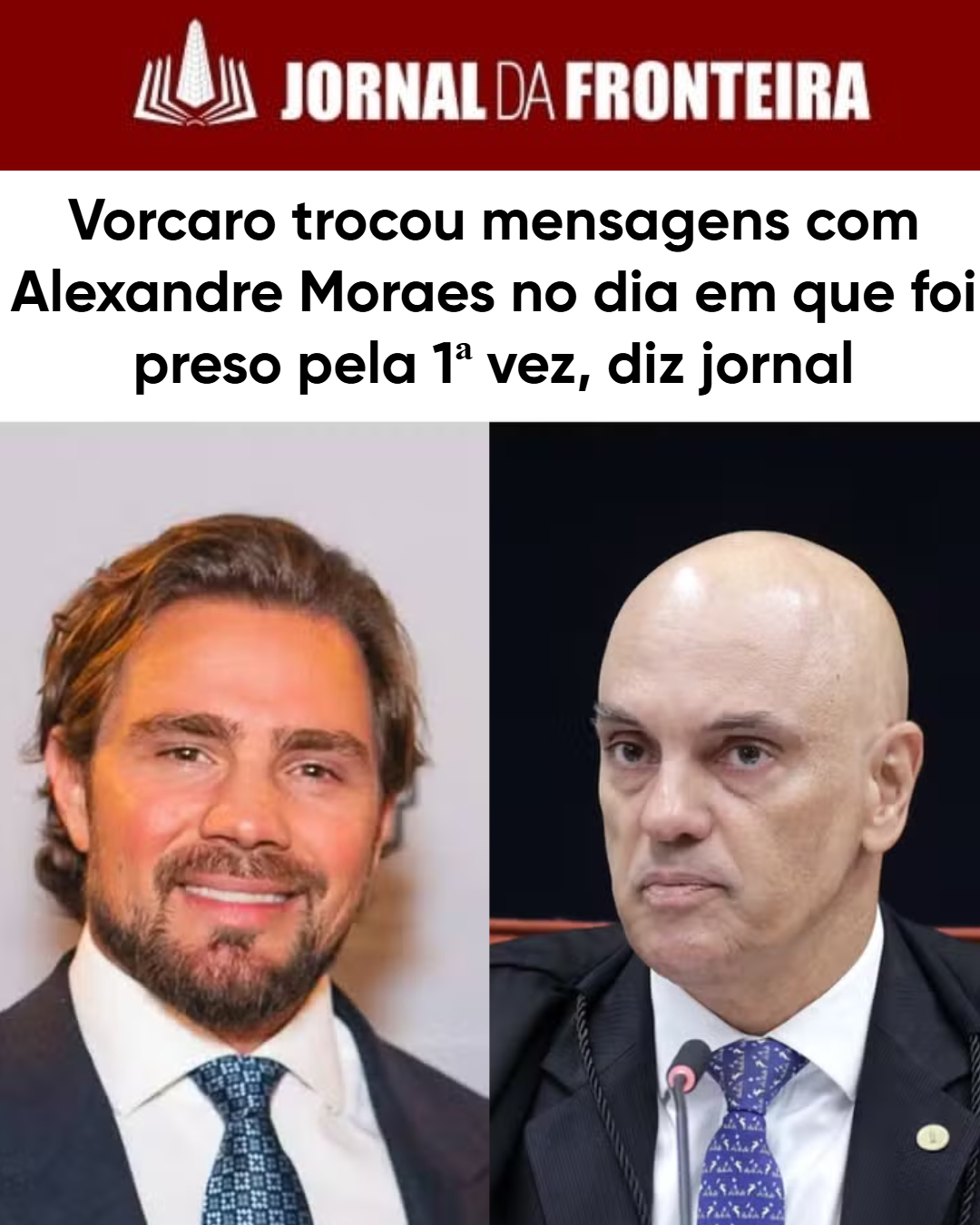 Vorcaro trocou mensagens com Alexandre Moraes no dia em que foi preso pela 1ª vez, diz jornal 3 Daniel Vorcaro falou de negócios. Não é possível saber o que o ministro do STF respondeu porque as mensagens são prints do bloco de notas de visualização única