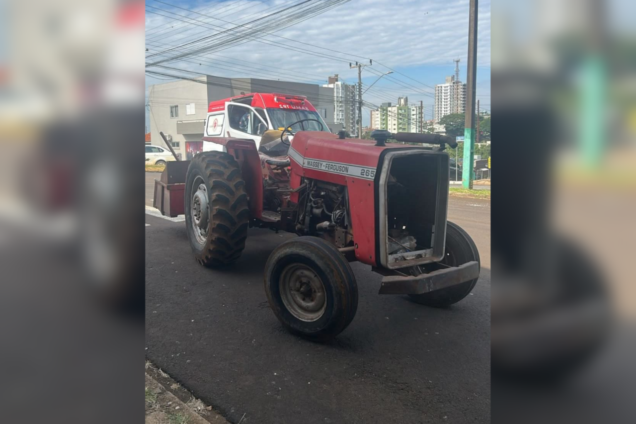 Criança fica gravemente ferida após colisão entre bicicleta e máquina agrícola em São Lourenço do Oeste 1 Heloisa L 19 1