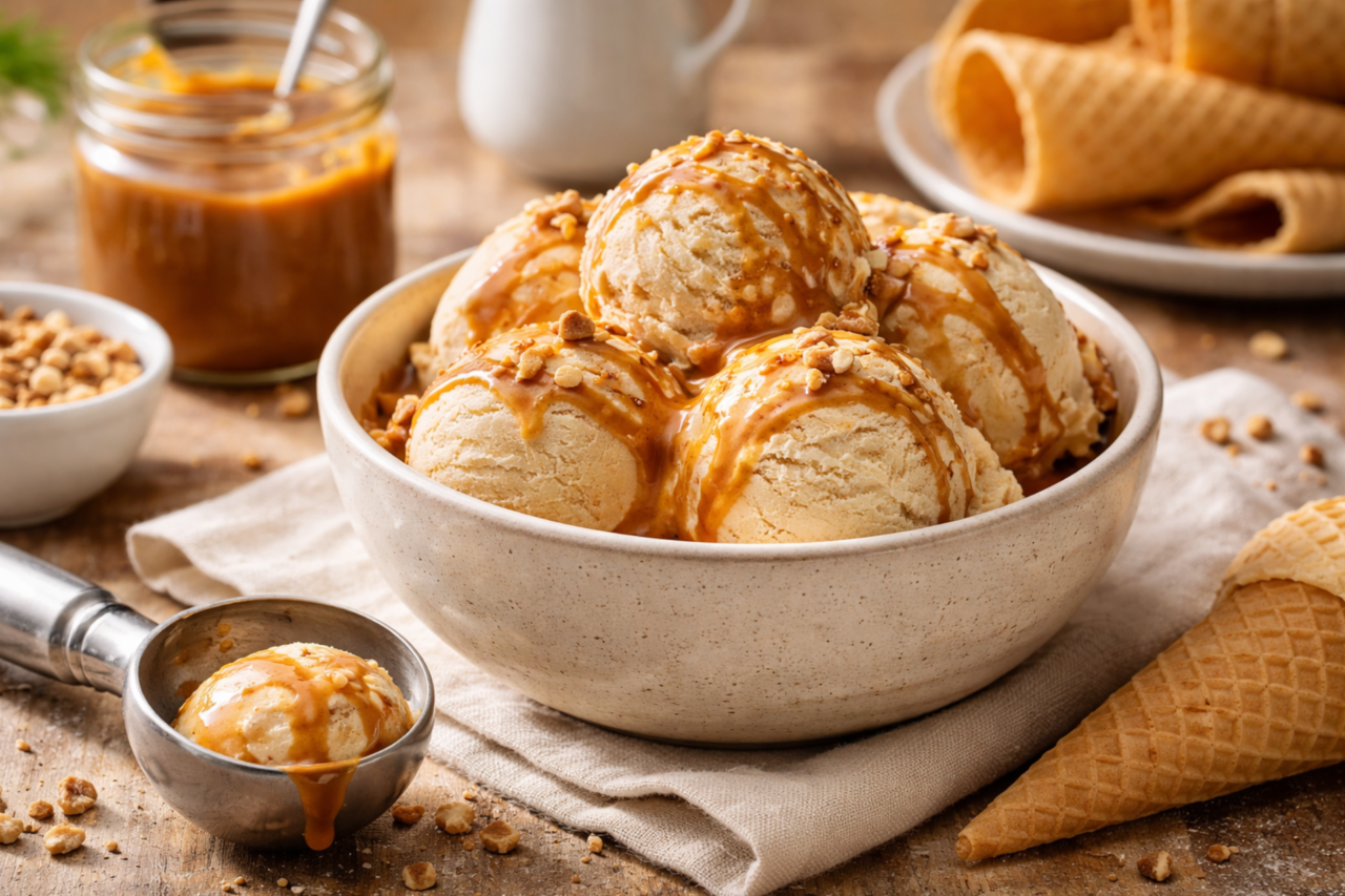 Sorvete de doce de leite cremoso: receita caseira fácil e irresistível 3 Sorvete de doce de leite cremoso: receita caseira fácil e irresistível