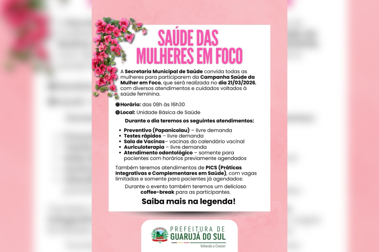 Campanha Saúde da Mulher em Foco oferece atendimentos gratuitos no dia 21 3 Campanha Saúde da Mulher em Foco oferece atendimentos gratuitos no dia 21