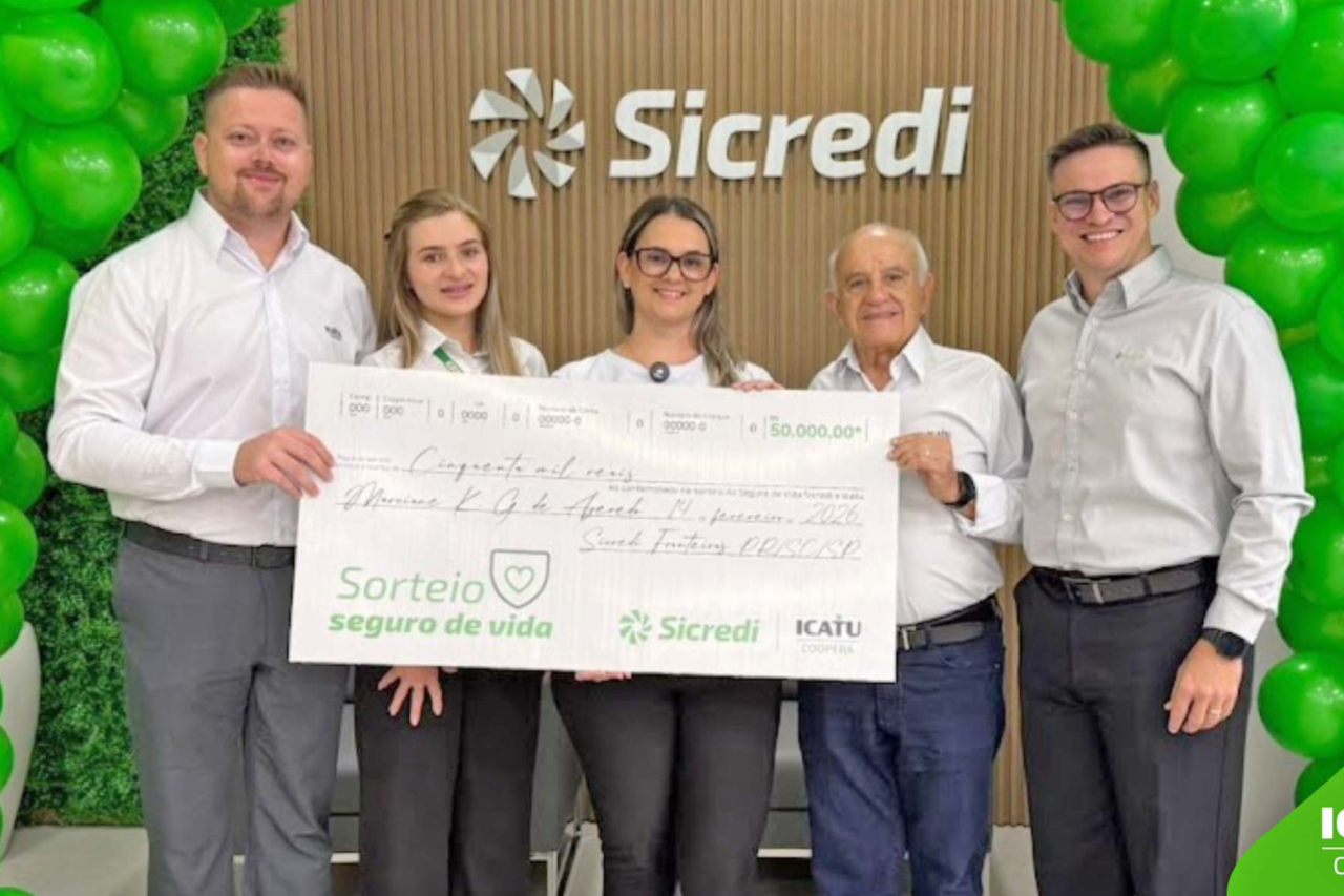 Sicredi Fronteiras PR/SC/SP entrega R$ 50 mil em premiação de Seguro de Vida 3 Com este reconhecimento, a Sicredi Fronteiras registra a segunda premiação de Seguro de Vida em 2026
